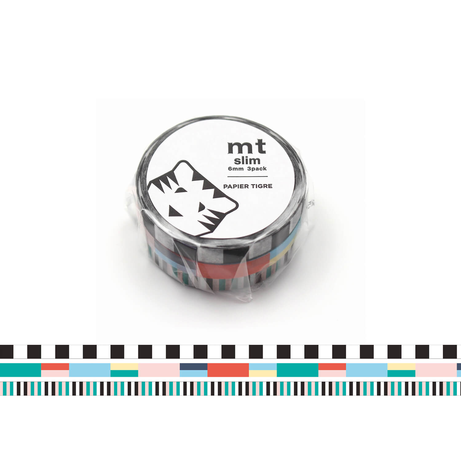 mt slim × Papier Tigre Washi Tape Set – Rubans (Set of 3)