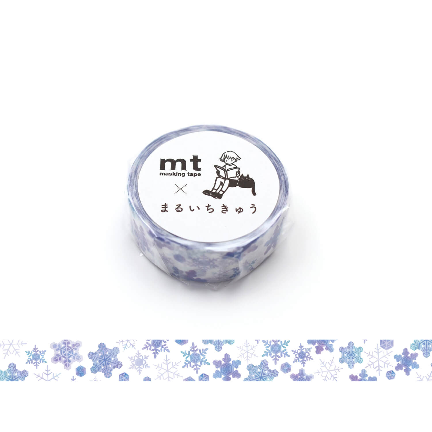 mt × Maruichi‑kyu Washi Tape – Snow Crystals
