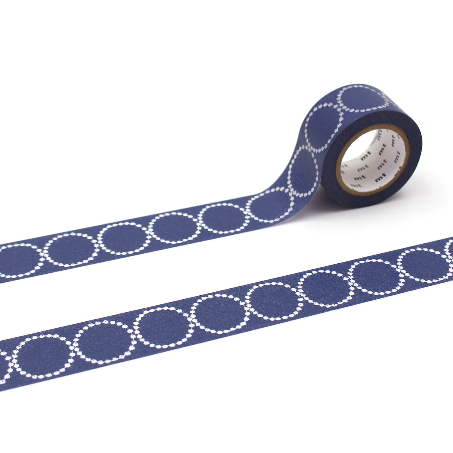 mt × Mina Perhonen Washi Tape – Tambourine Petit (navy)