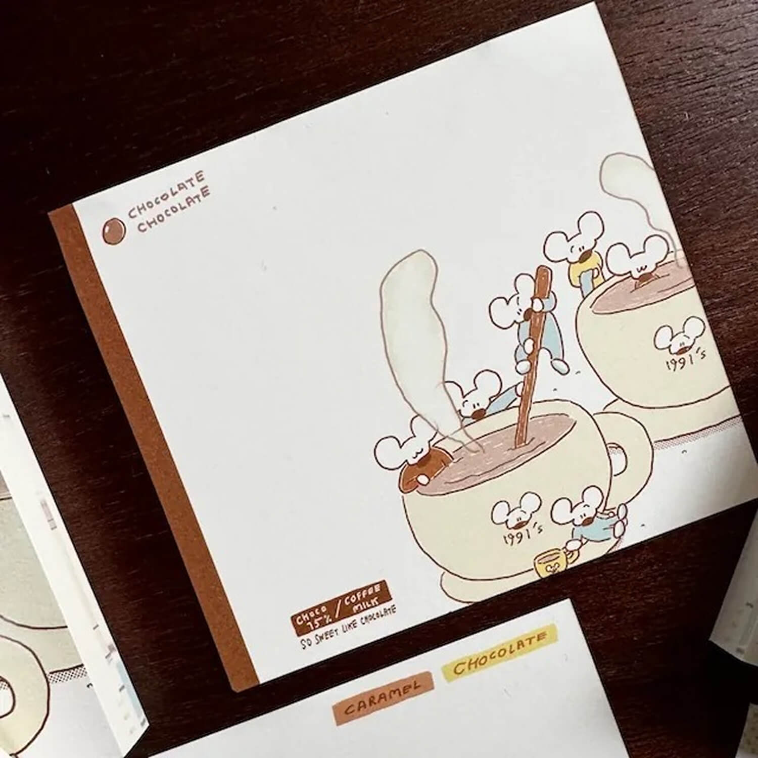 1991w2992 Memo Pad – Café
