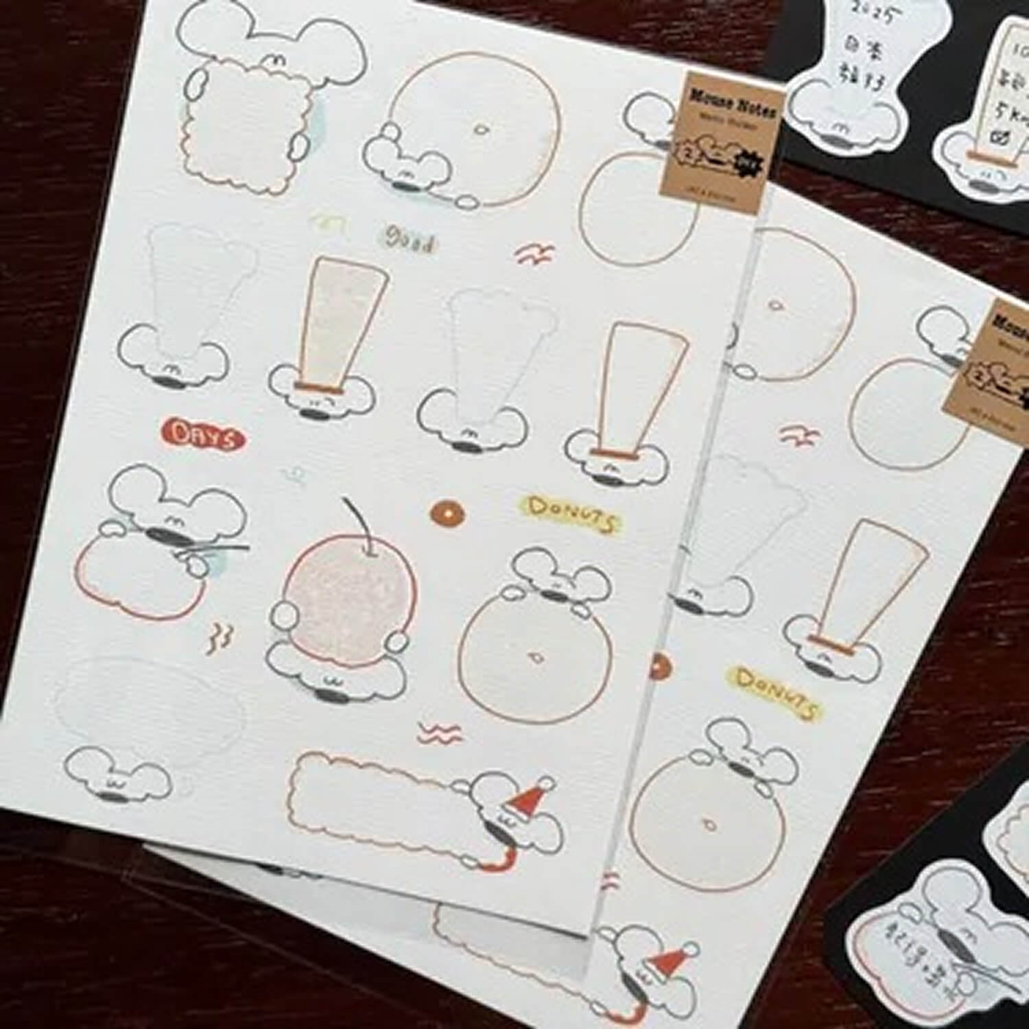 1991w2992 Message Stickers – Mouse Notes