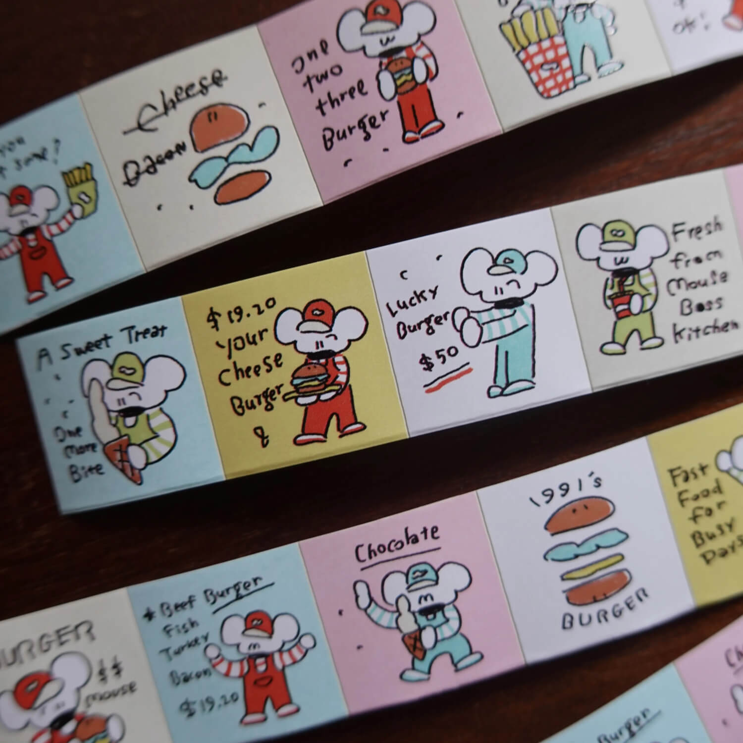 1991w2992 Sticker Roll – Mouse Boss's Diner