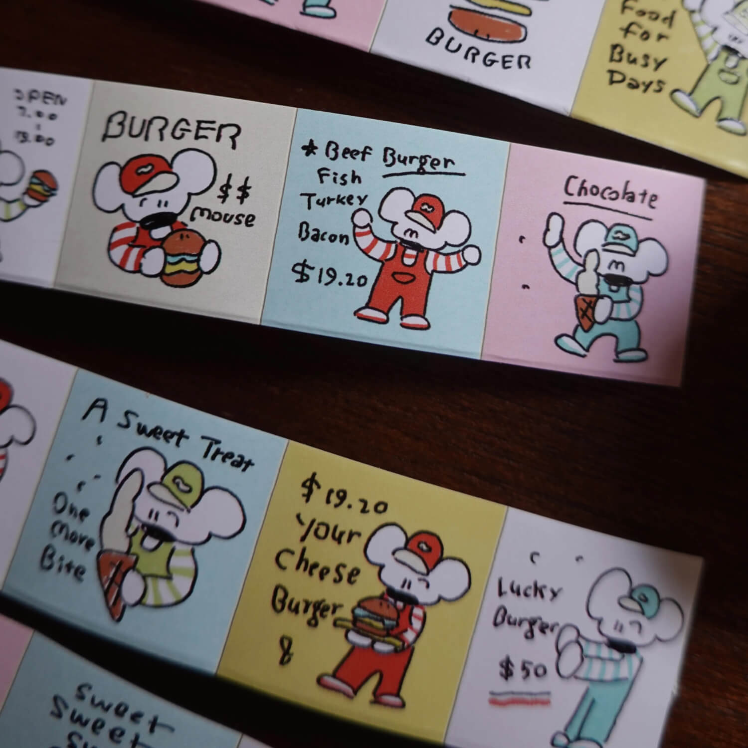1991w2992 Sticker Roll – Mouse Boss's Diner