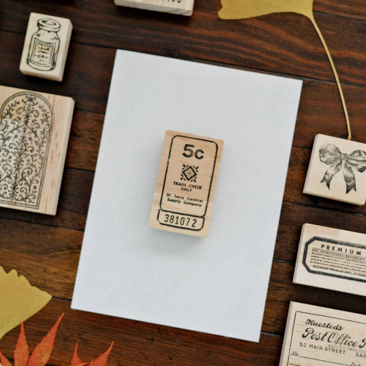 1dstamp Rubber Stamp - 5 Cent Trade Check