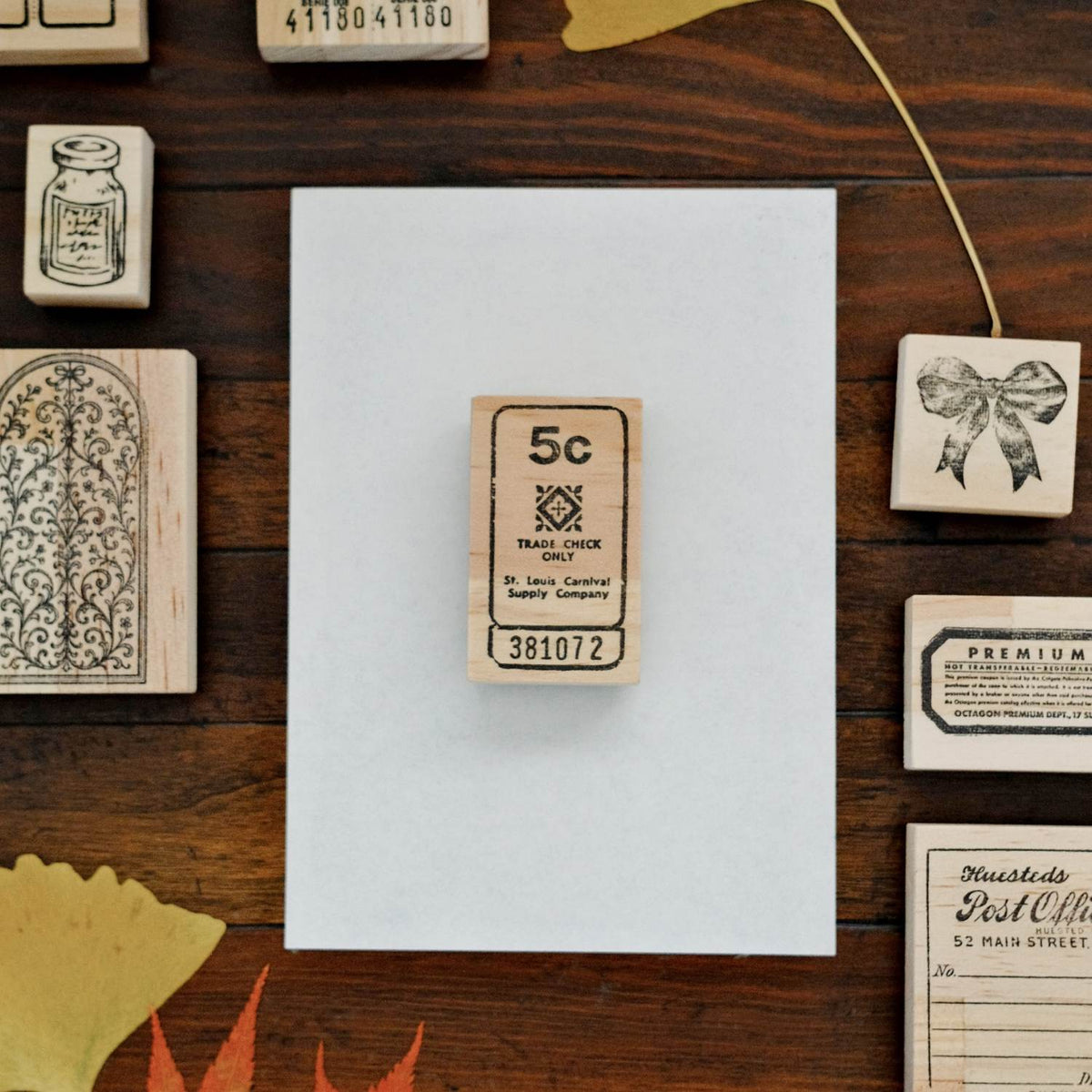 1dstamp Rubber Stamp - 5 Cent Trade Check