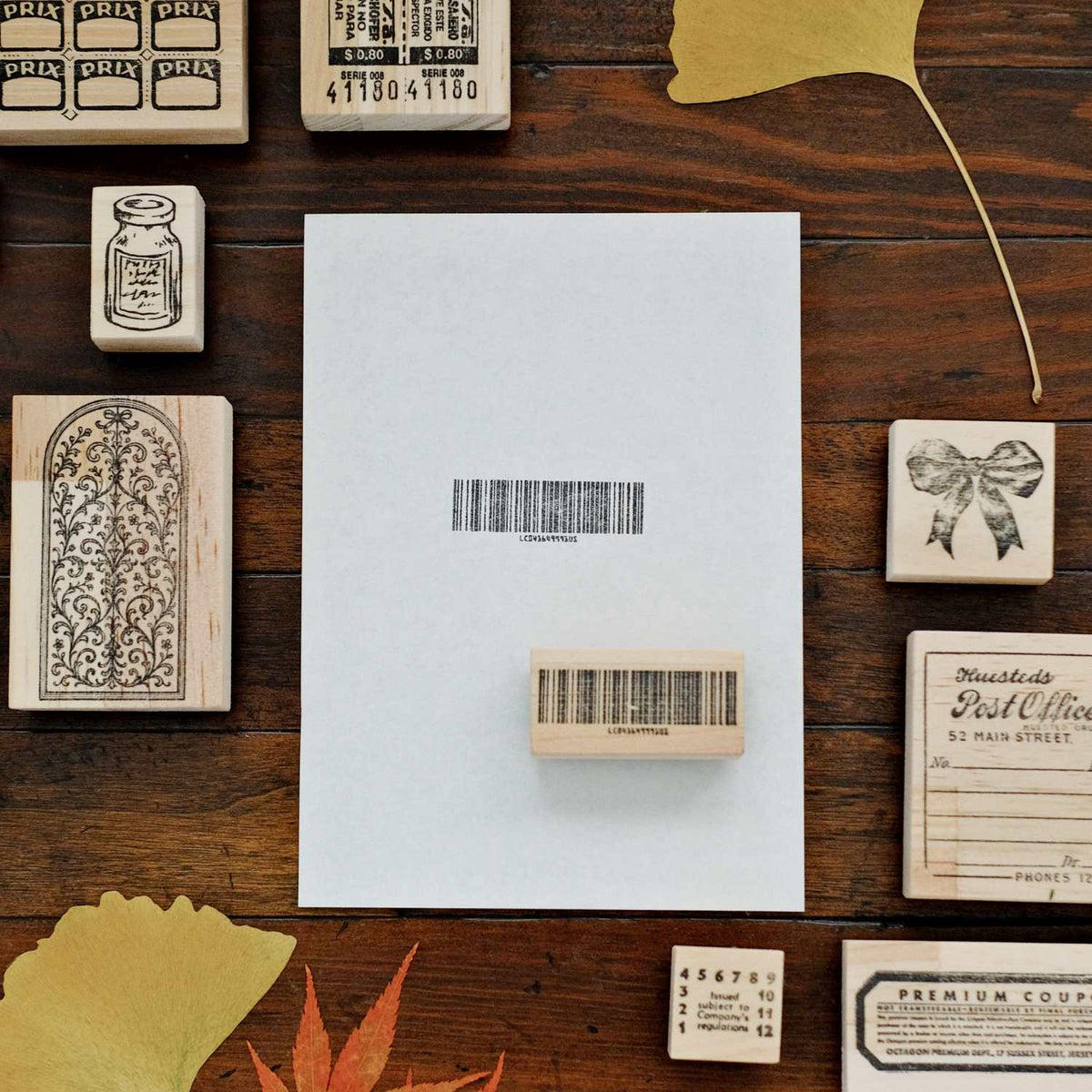 1dstamp Rubber Stamp - Barcode