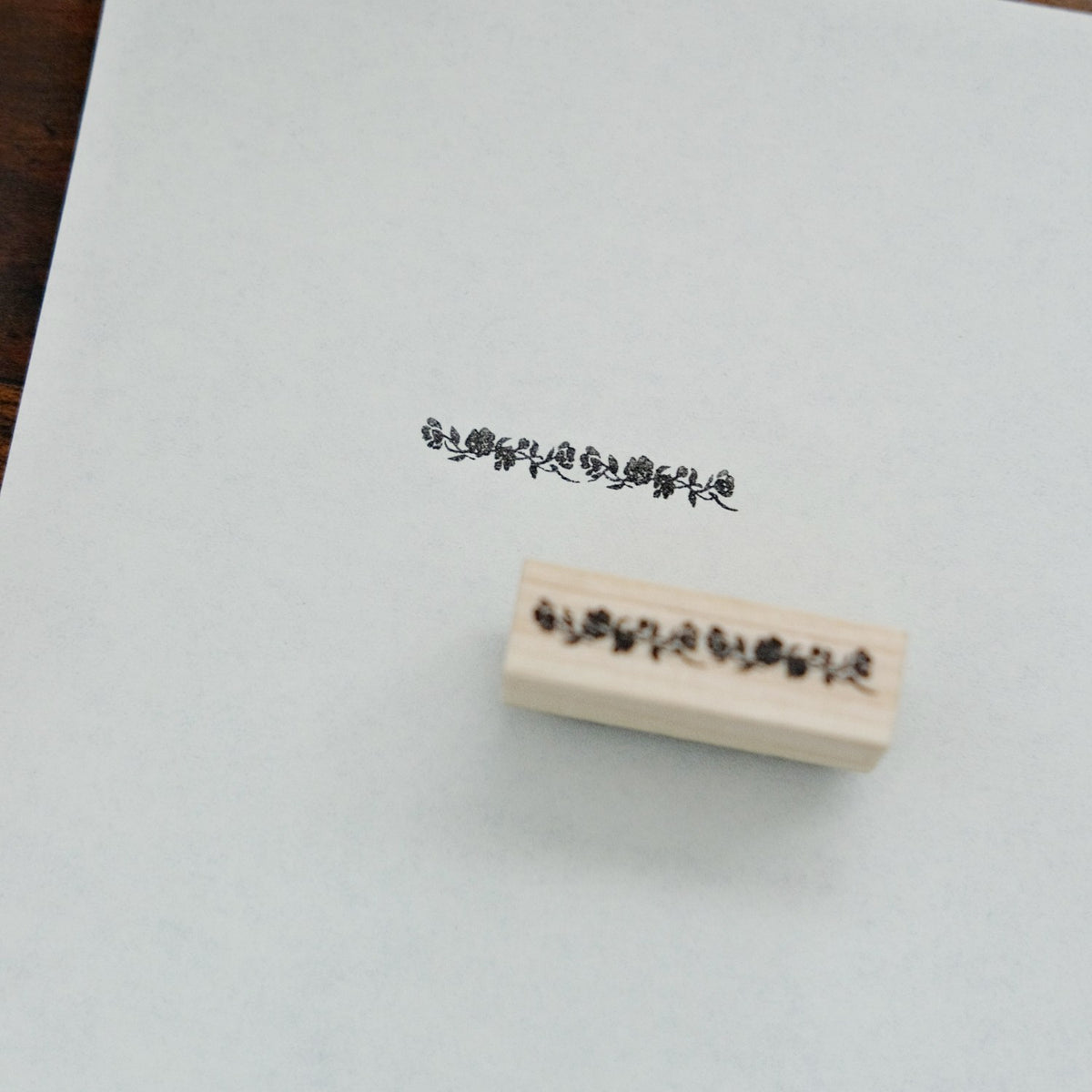 1dstamp Rubber Stamp - Floral Vine Border