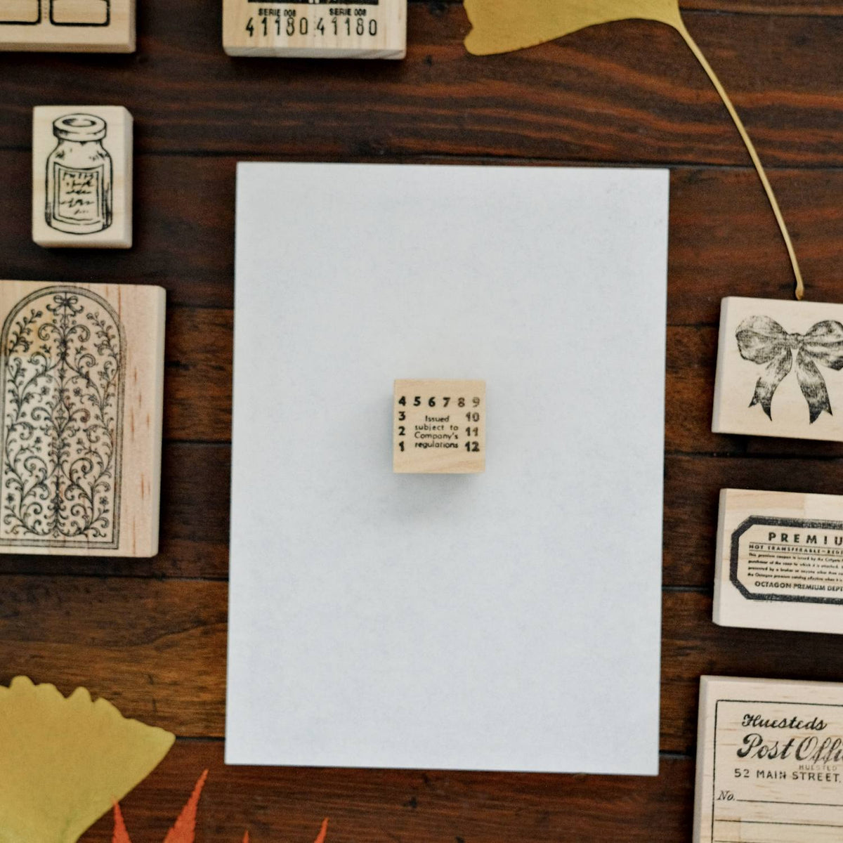 1dstamp Rubber Stamp - Numbered Ticket