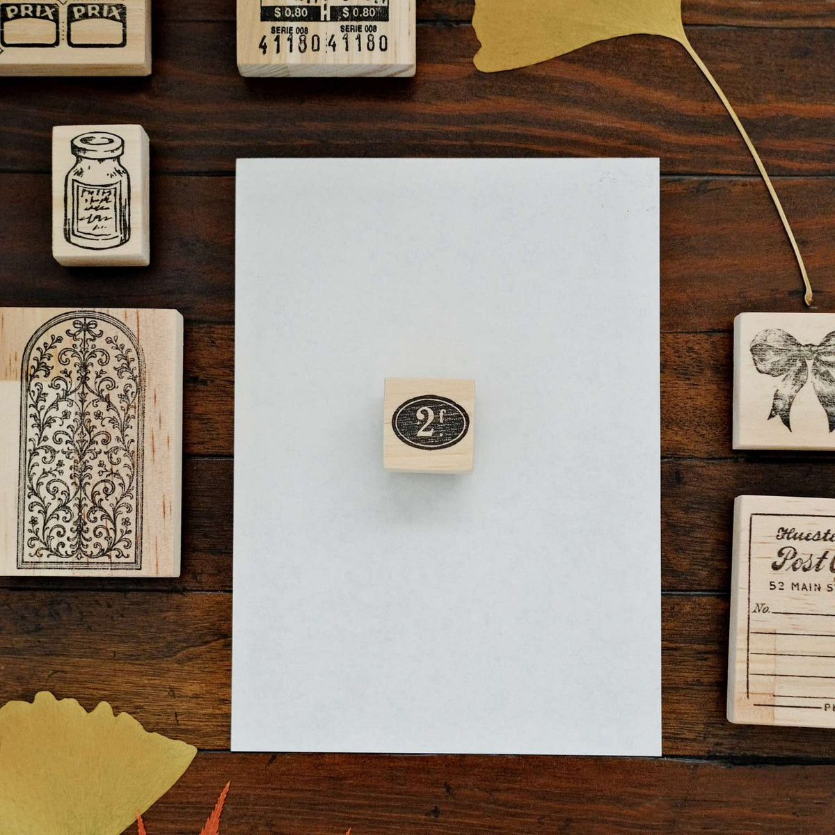 1dstamp Rubber Stamp - Oval Number Seal
