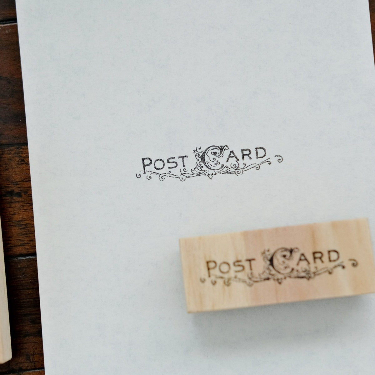1dstamp Rubber Stamp - Post Card Header