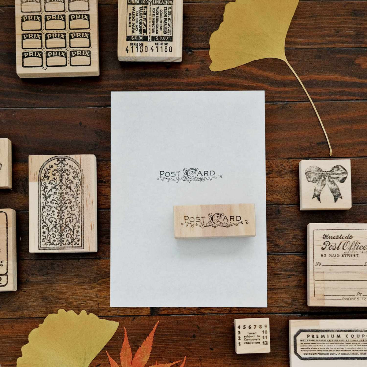 1dstamp Rubber Stamp - Post Card Header