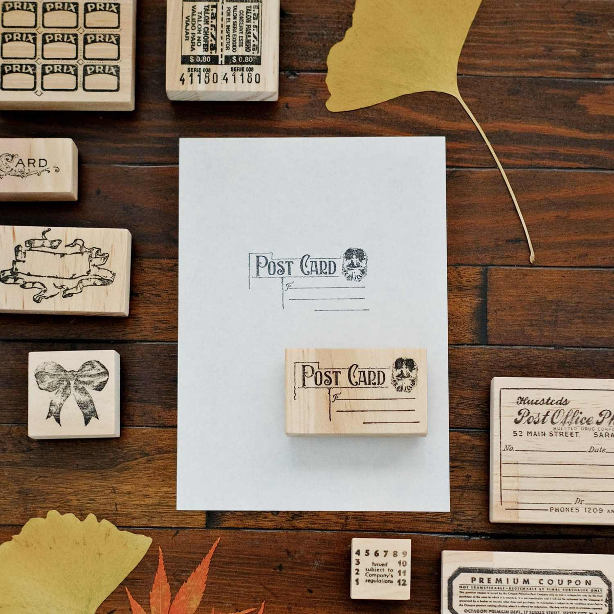 1dstamp Rubber Stamp - Postcard Layout