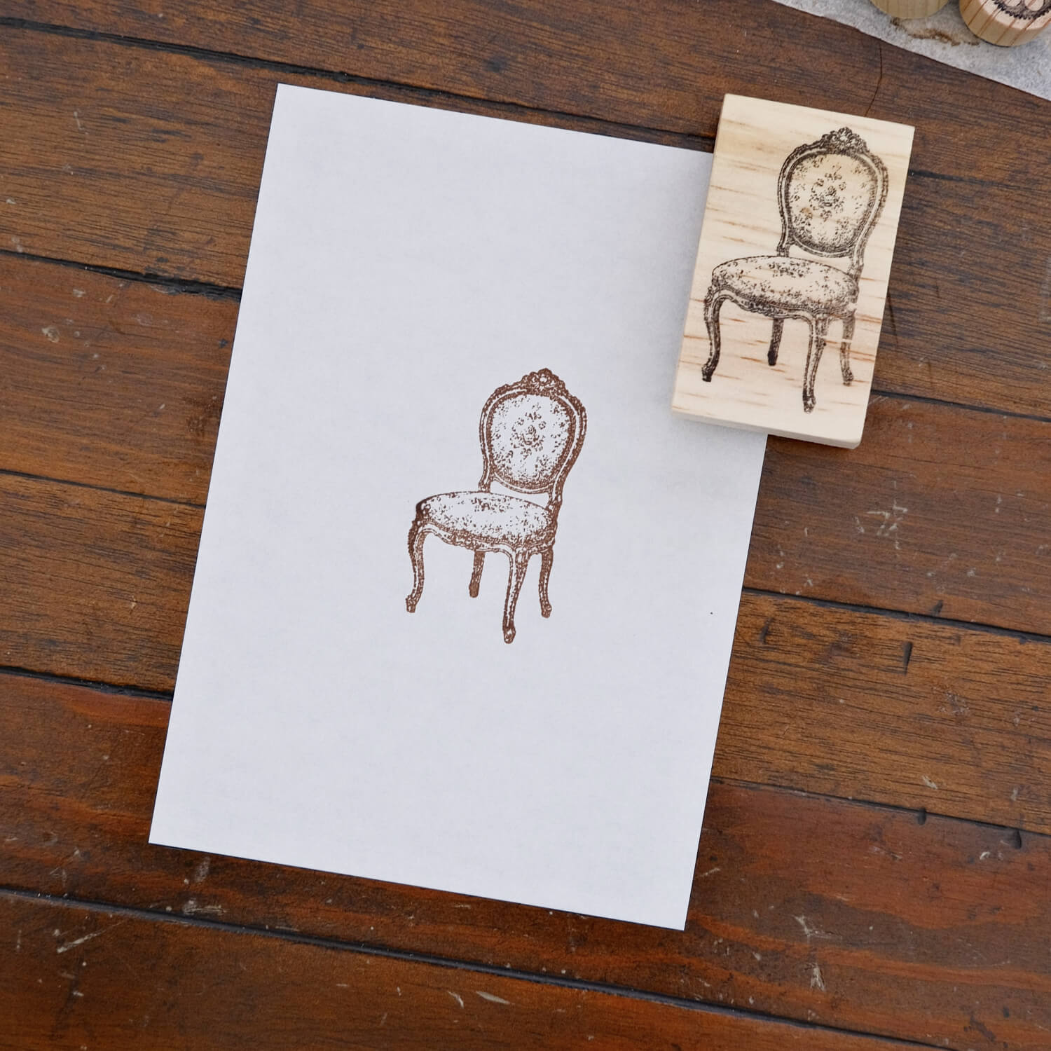 1dstamp Rubber Stamp – Ornate Chair