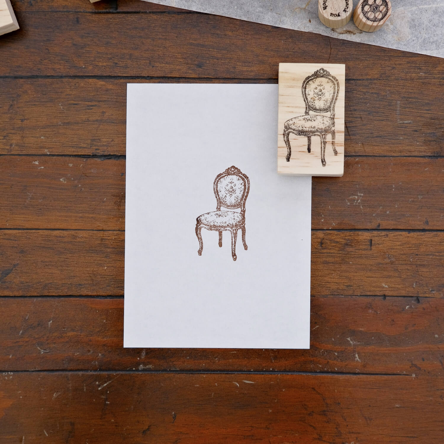 1dstamp Rubber Stamp – Ornate Chair