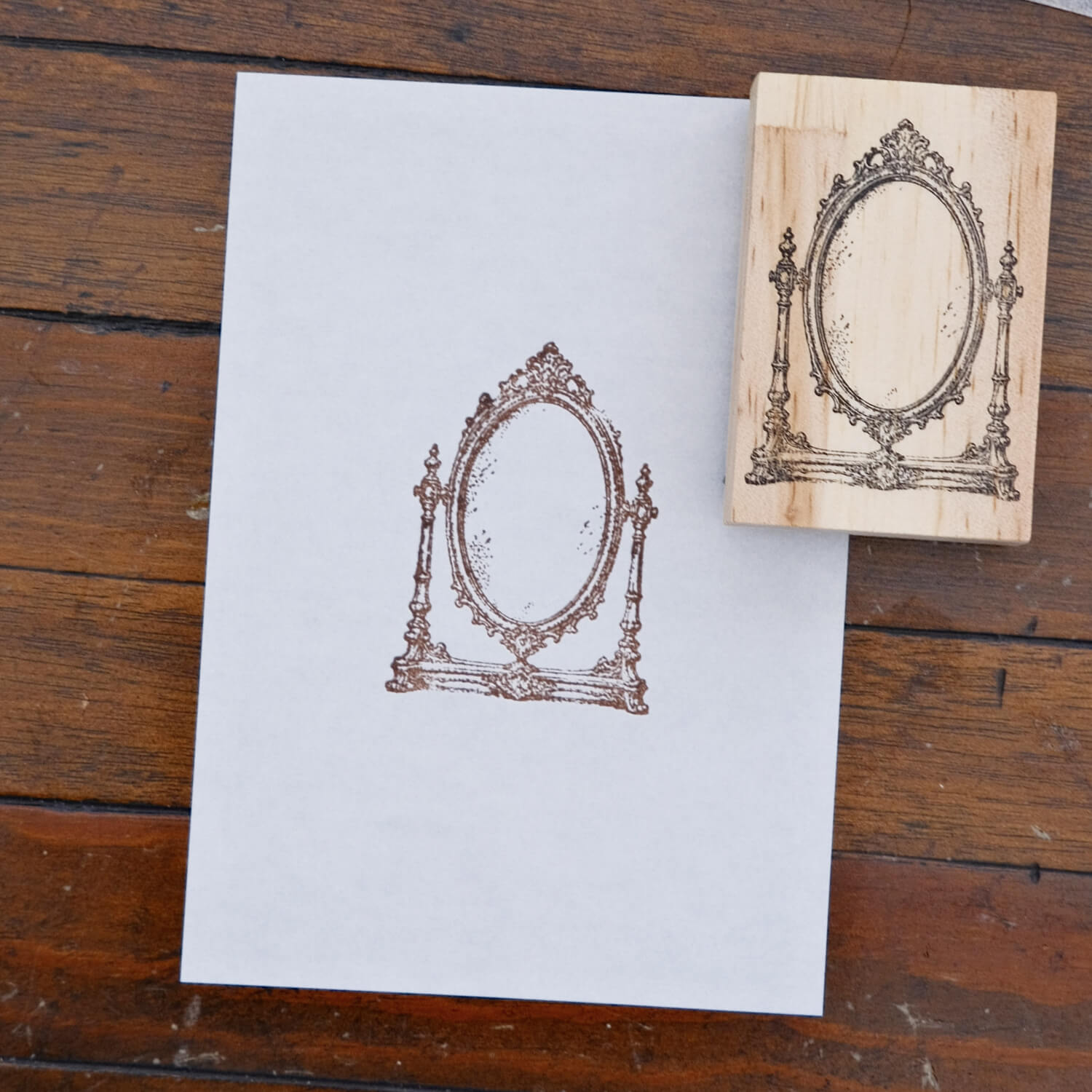 1dstamp Rubber Stamp – Oval Mirror
