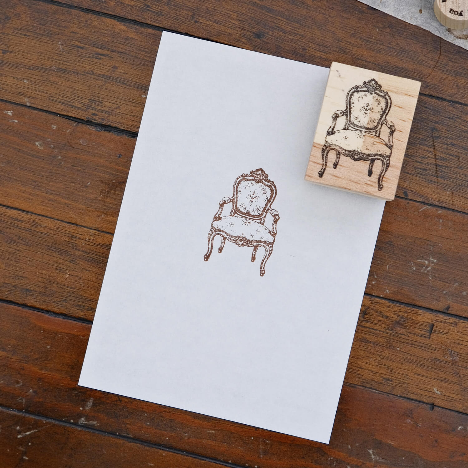 1dstamp Rubber Stamp – Vintage Arm Chair