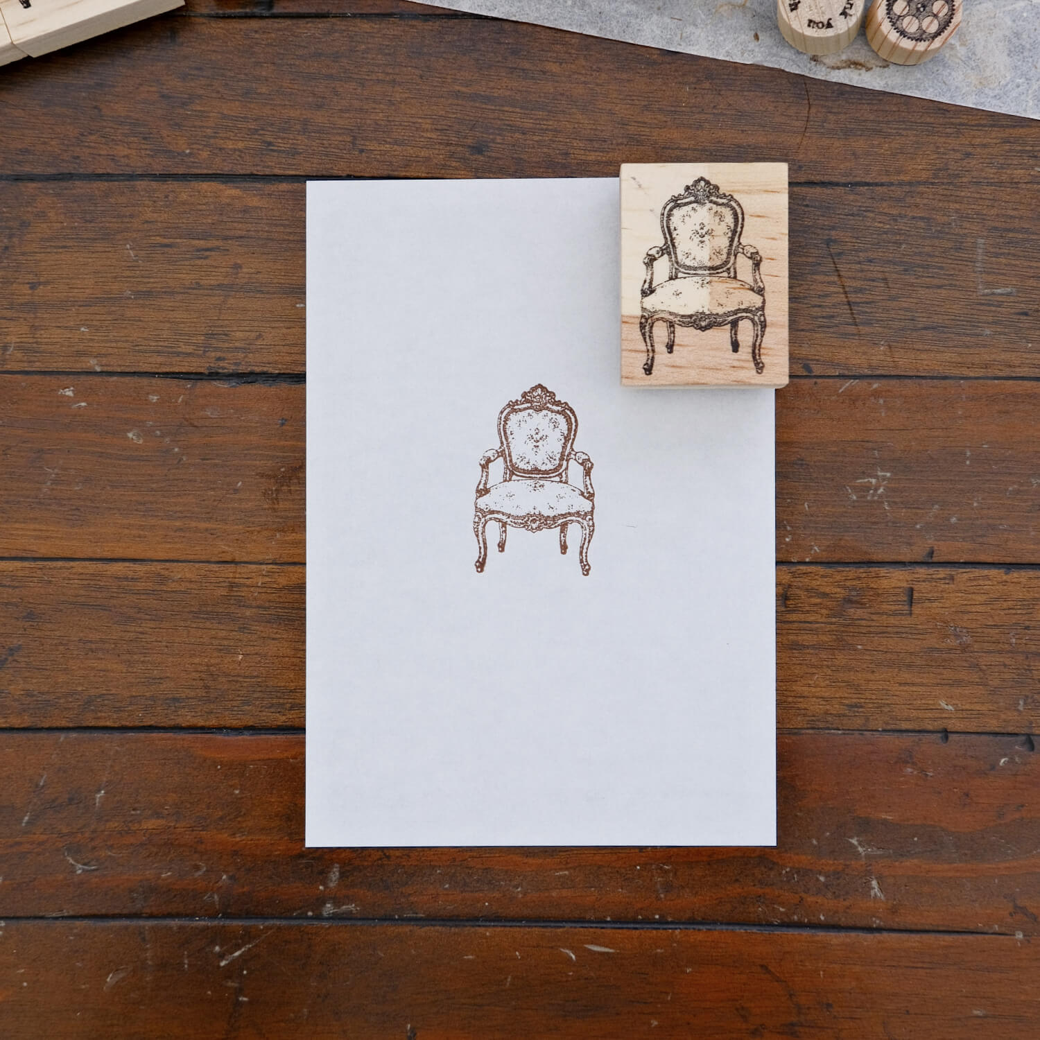 1dstamp Rubber Stamp – Vintage Arm Chair
