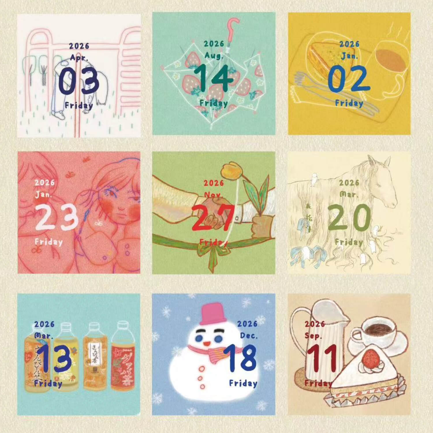 2026 Himekuri Calendar – Year of the Horse – Nagi