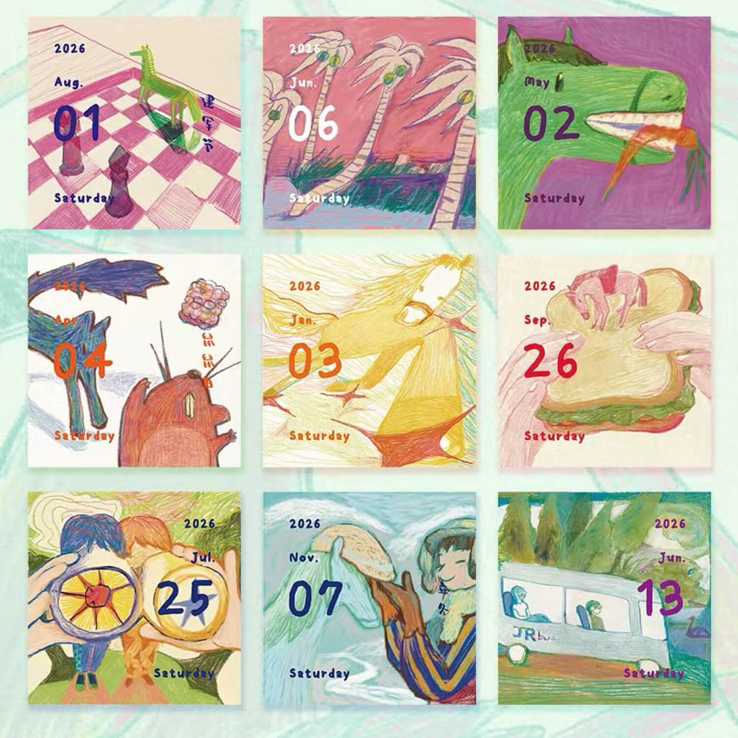 カレンダー・スケジュール Paddlers Coffee Himekuri Calendar 2026 Himekuri 2026 Wall Calendar – M.Lovewell