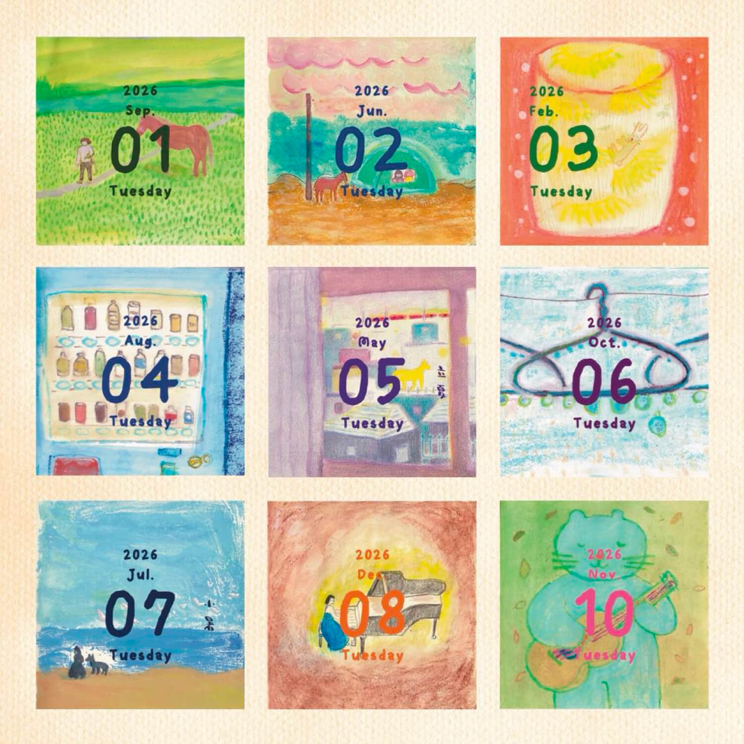 2026 Himekuri Calendar – Year of the Horse | 2026 Planners