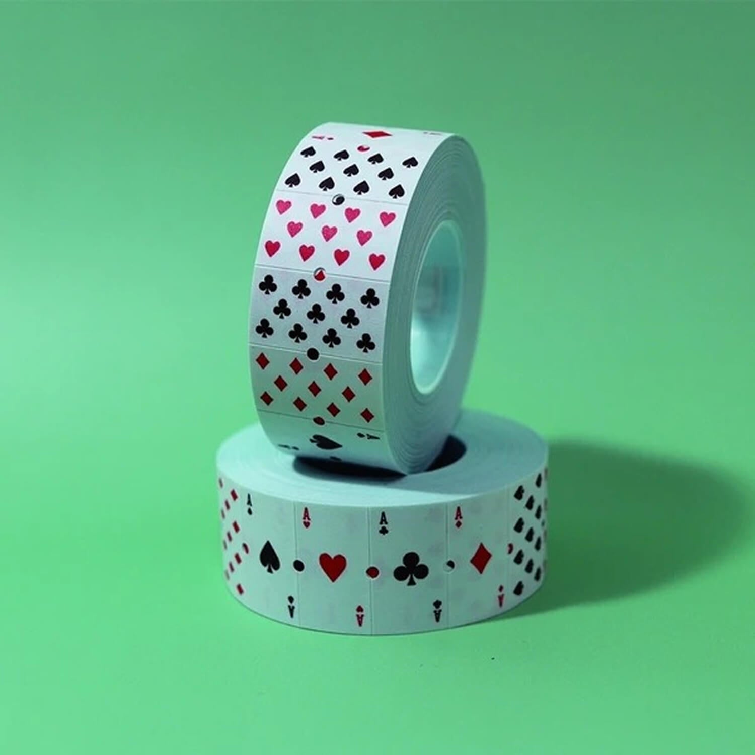 36 Sublo Labeler Roll Stickers – Playing Cards: Red × Black