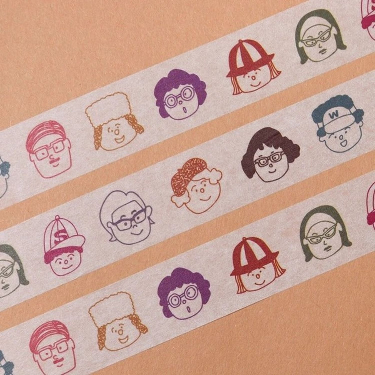 36 Sublo Masking Tape – People with Glasses and Hats