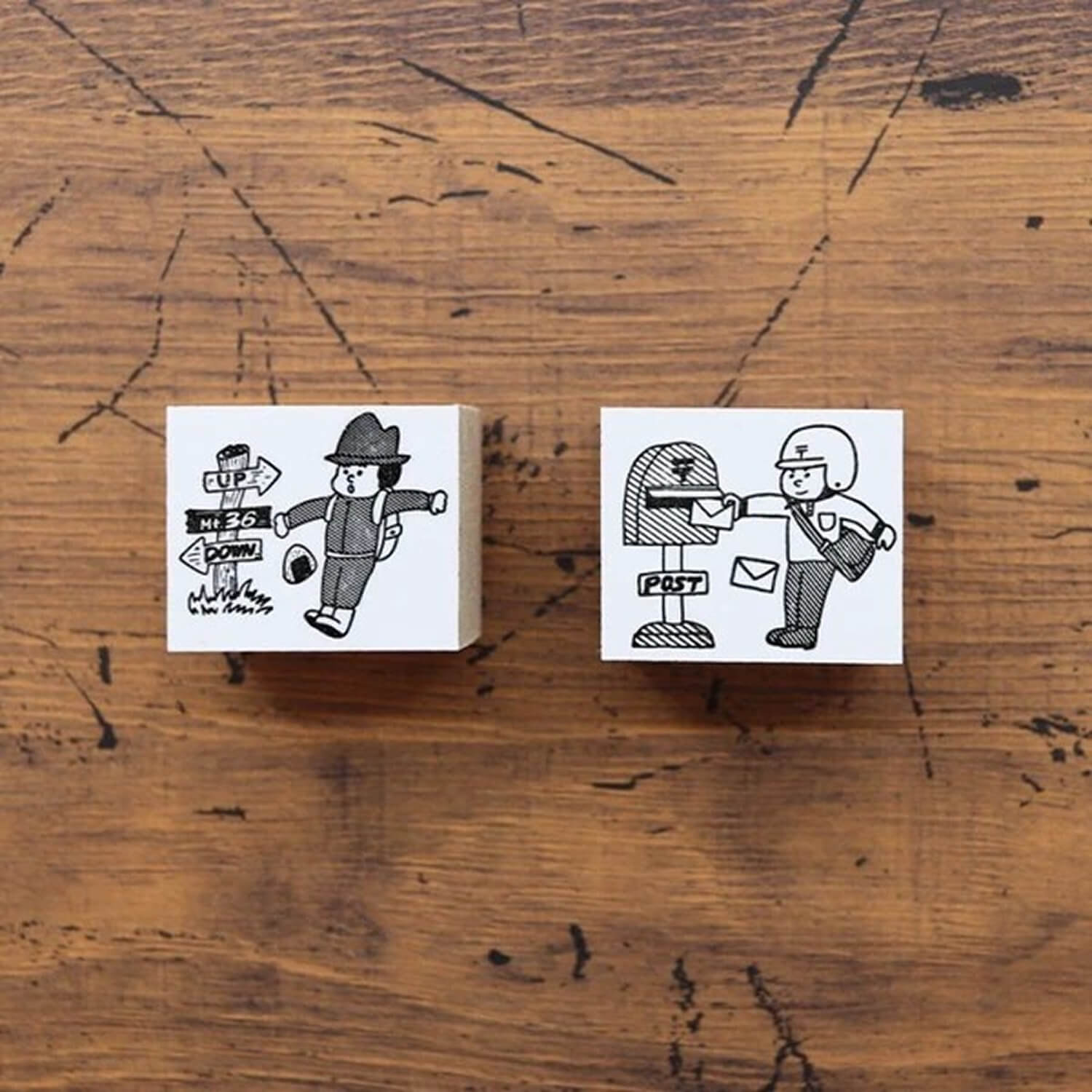 36 Sublo Wood Mount Stamp – Sealing Person