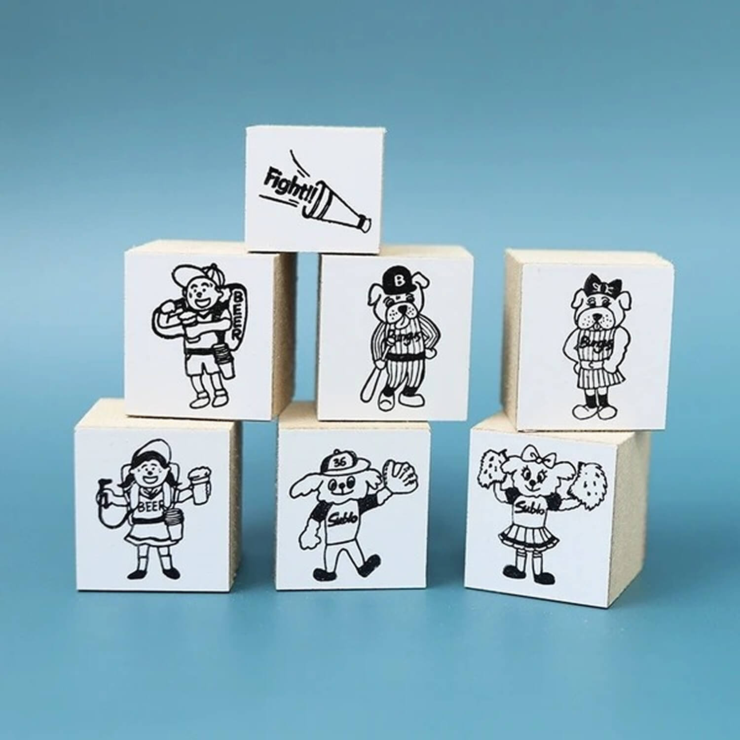 36 Sublo x Shiho Hoshino Wood Mount Stamp – Baseball Stadium