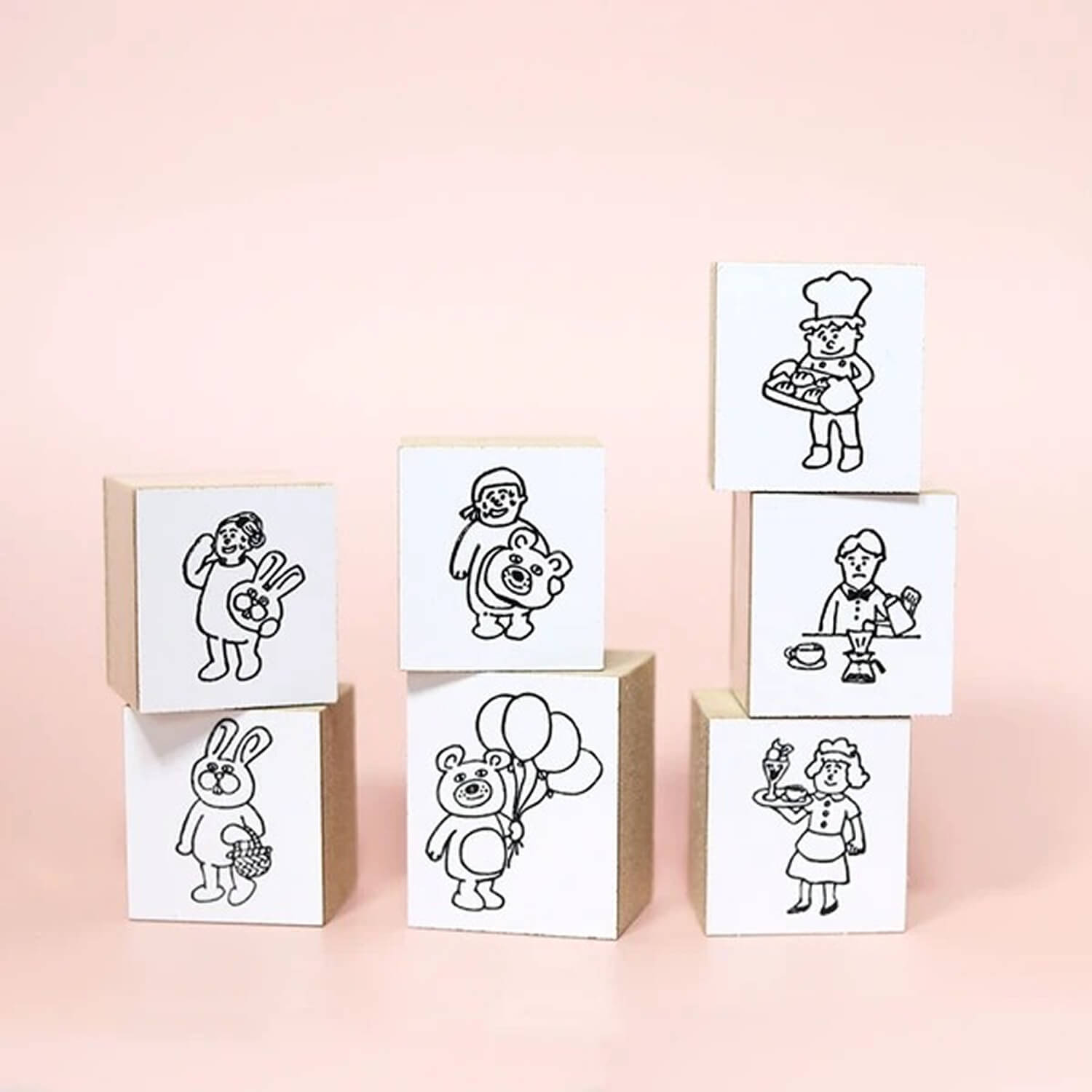 36 Sublo x Shiho Hoshino Wood Mount Stamp – Working People