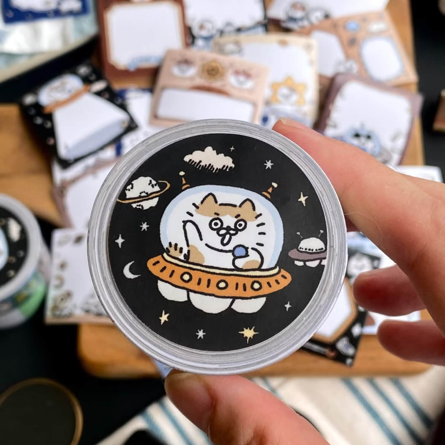 3 Little Cats Memo Sticker Roll – Space Adventure