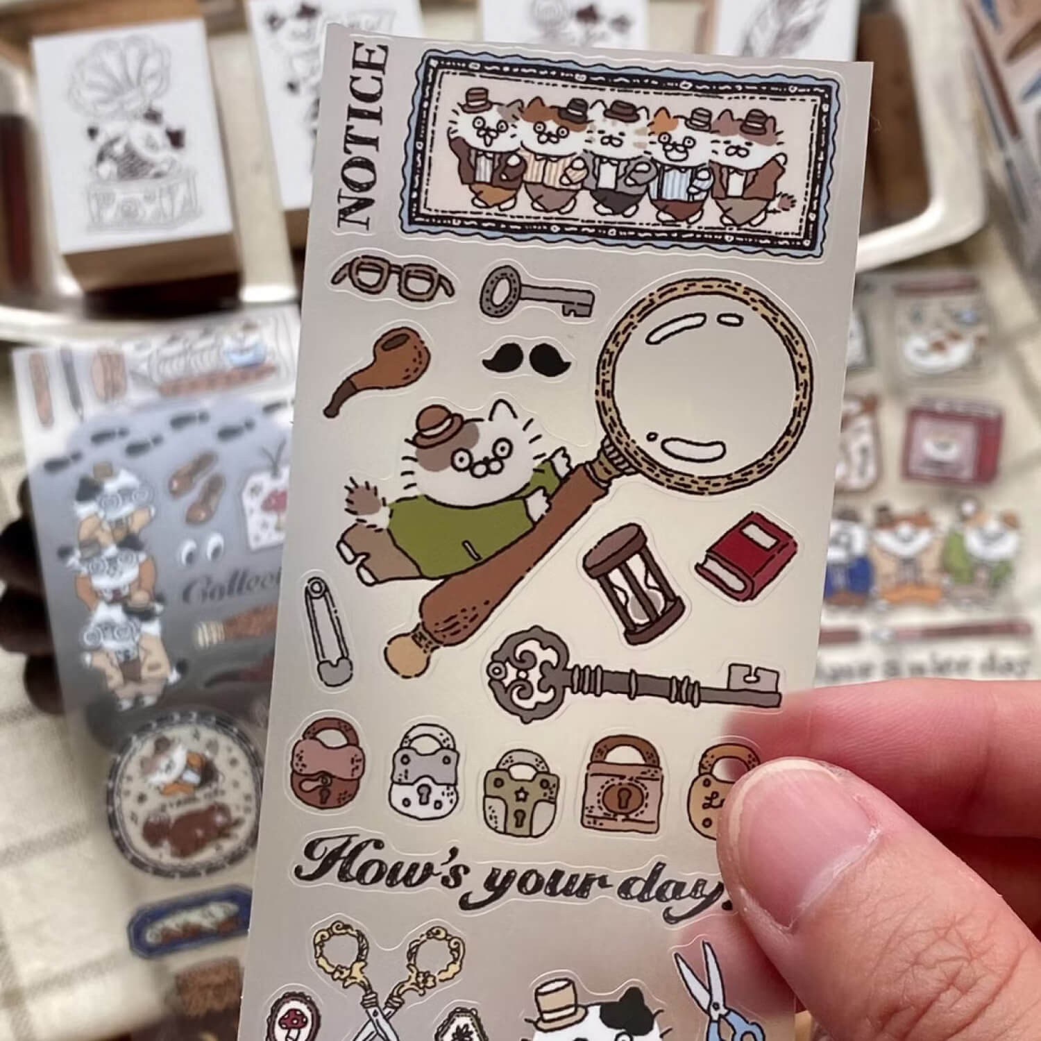 3 Little Cats PET Tape – Cat Retro Detective Agency