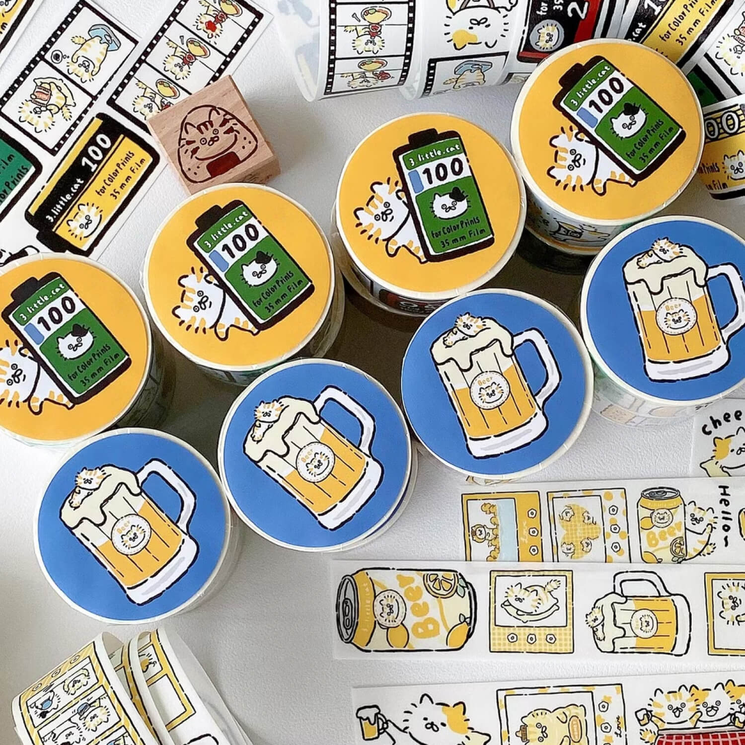 3 Little Cats Washi Tape – Film Cat