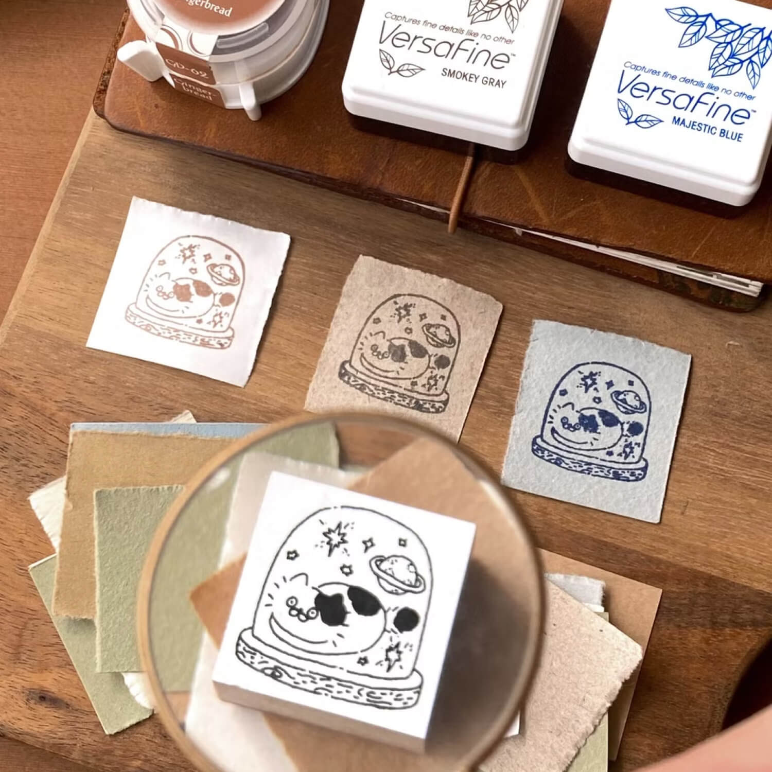 3 Little Cats Wood Mount Stamp – Cat Glass Jar