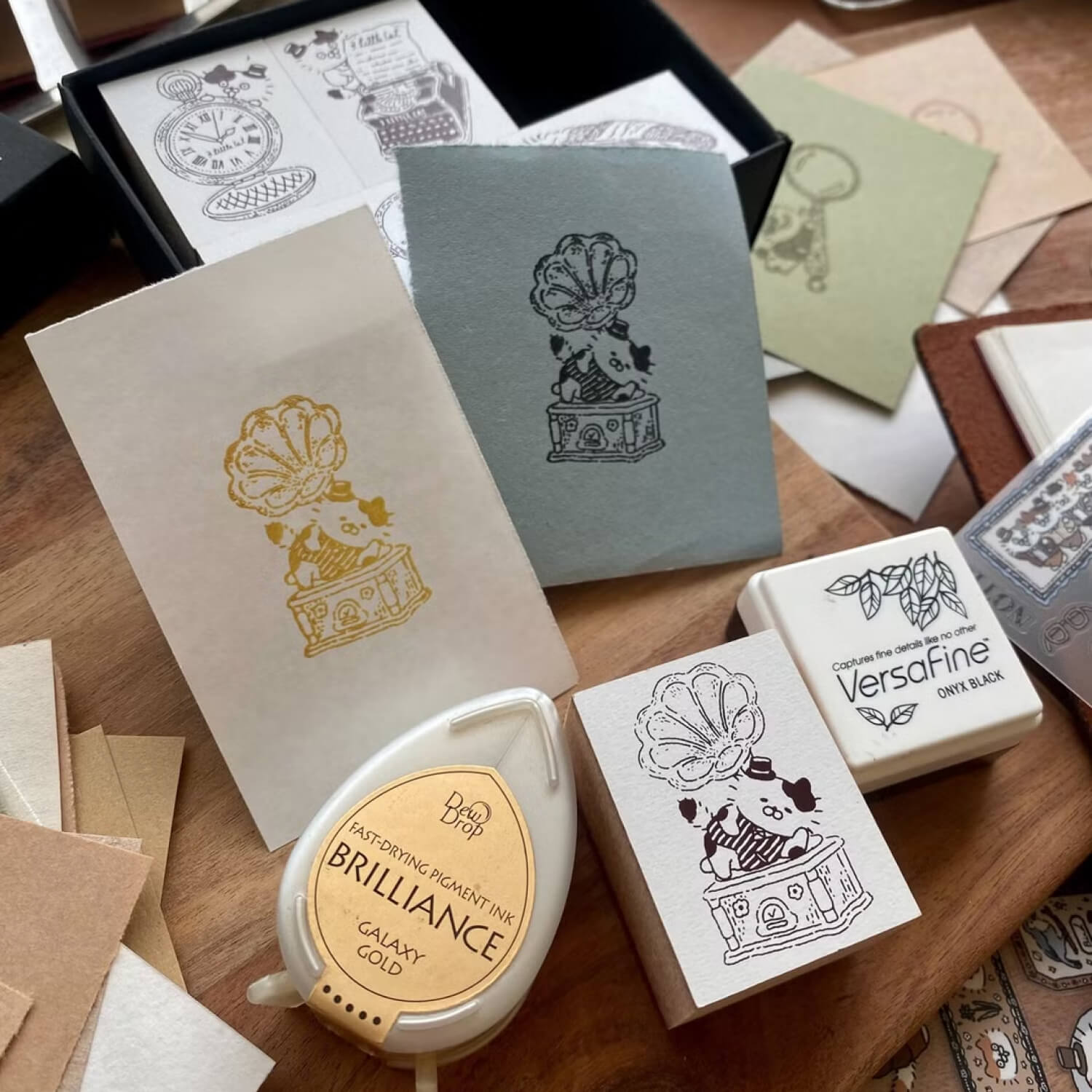 3 Little Cats Wood Mount Stamp – Retro Detective Agency