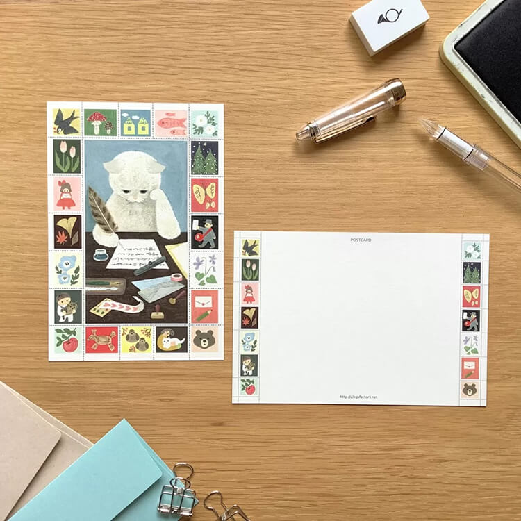 4 Legs Picture Book Cat Postcard – Letter Cat