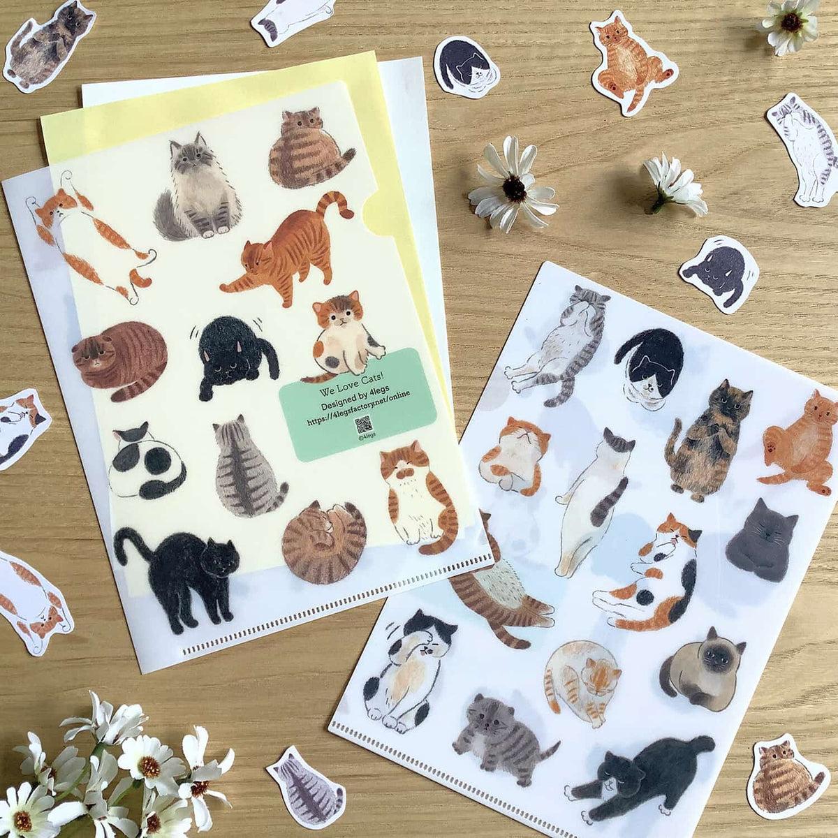 4 legs A5 Clear File – Cat Lover