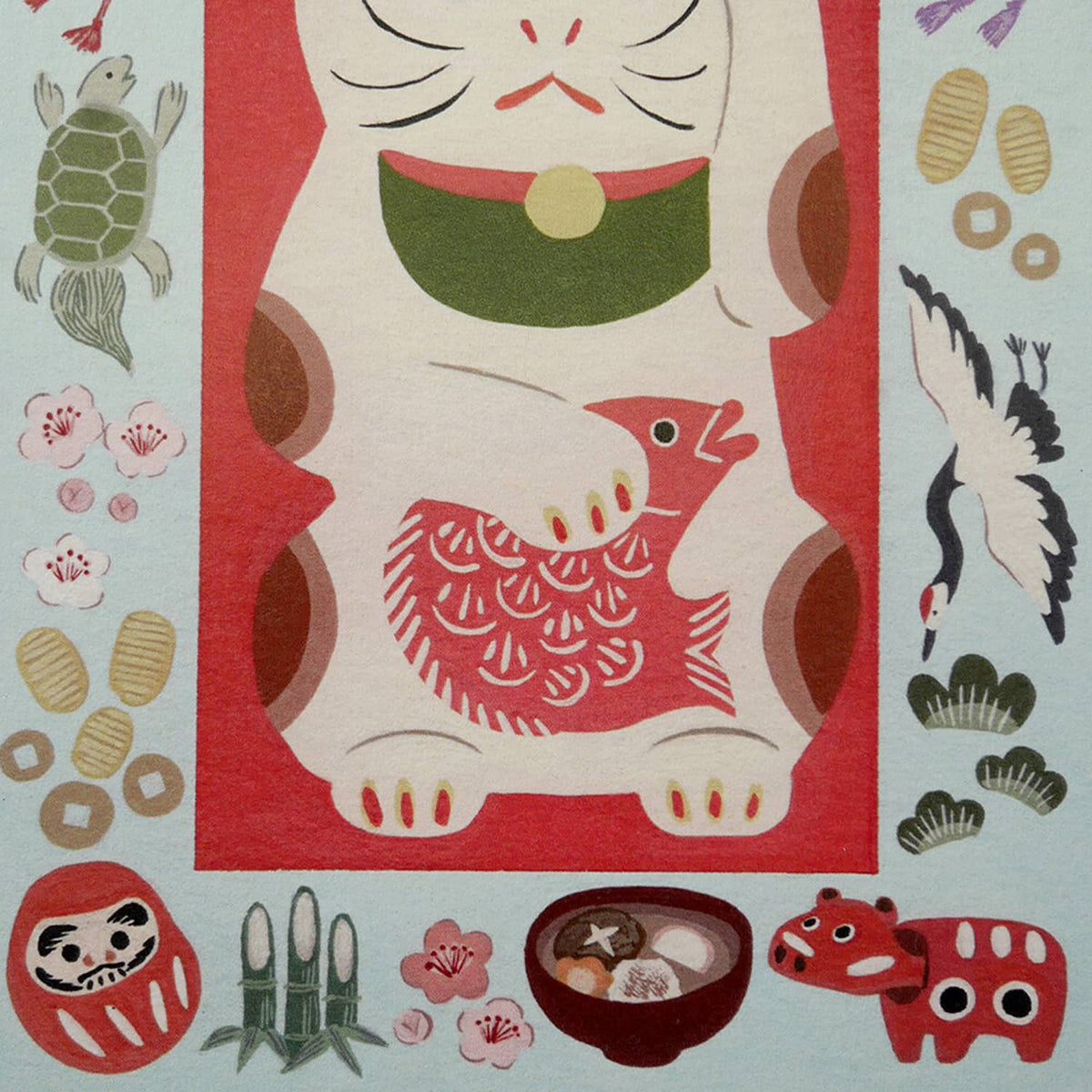 4 legs Cats in Picture Books Postcard – Special Edition Maneki-neko