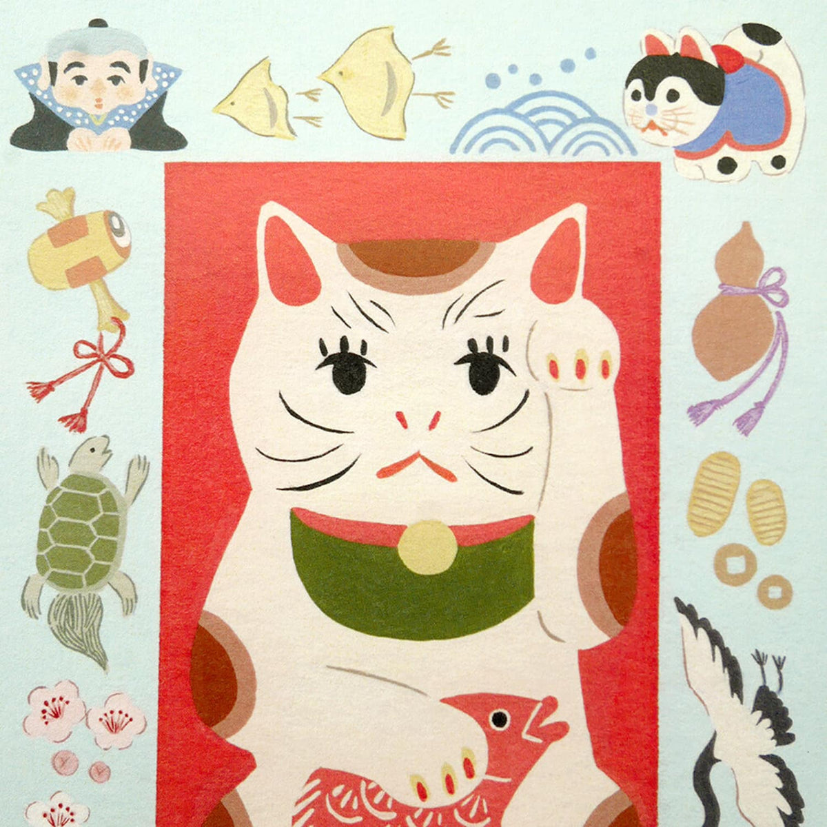 4 legs Cats in Picture Books Postcard – Special Edition Maneki-neko