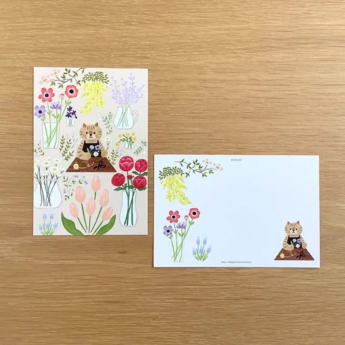 4 legs Postcard – Florist Cat