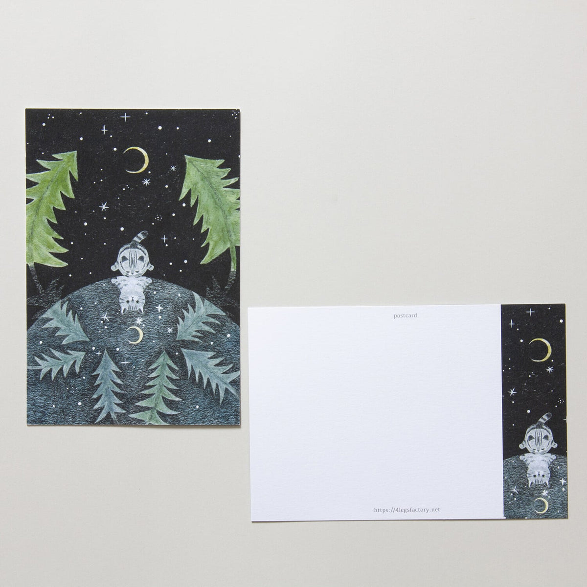 4 legs Sabatora Travel Diary Postcard – Stars