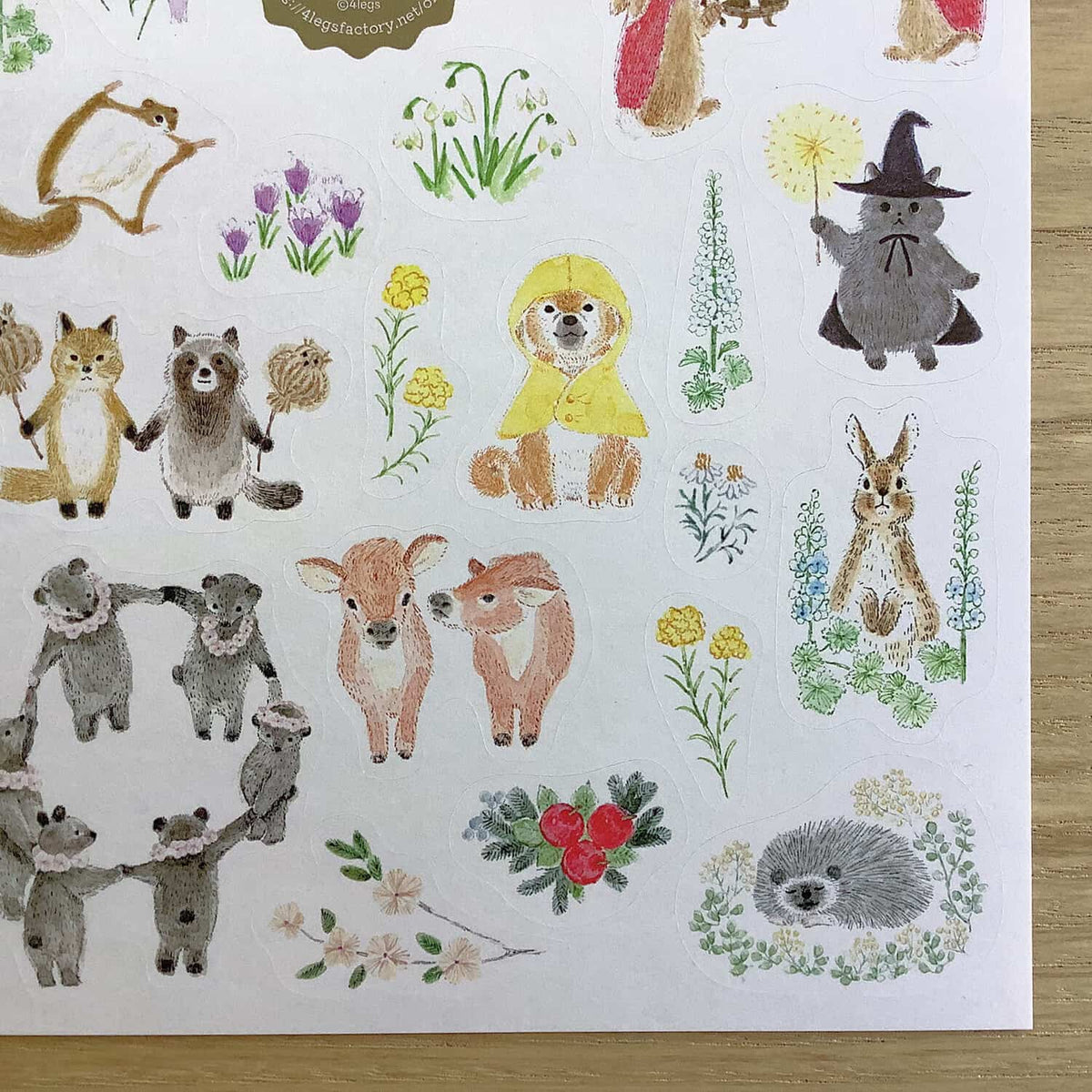 4 legs Sticker Sheet – Animals 2026