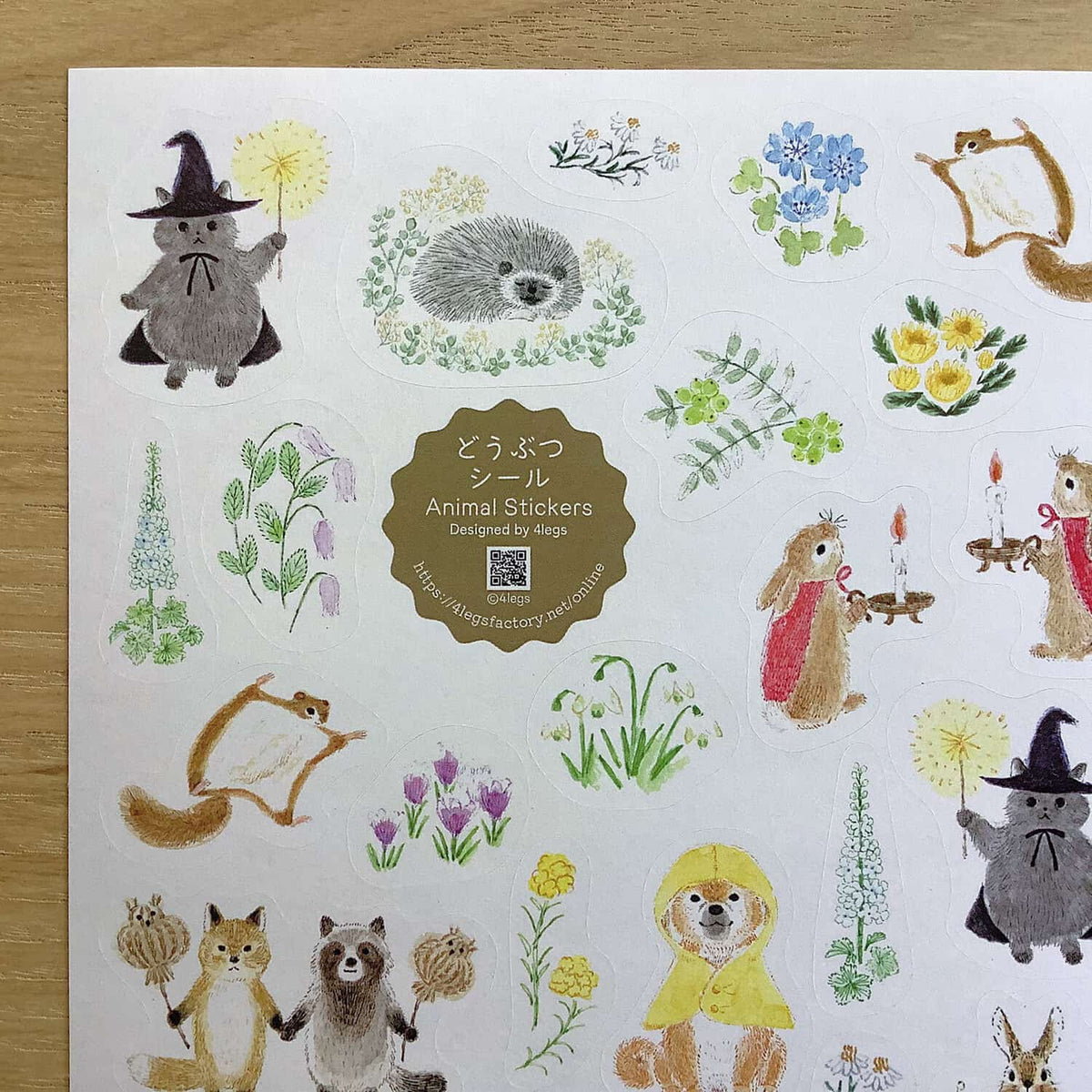 4 legs Sticker Sheet – Animals 2026
