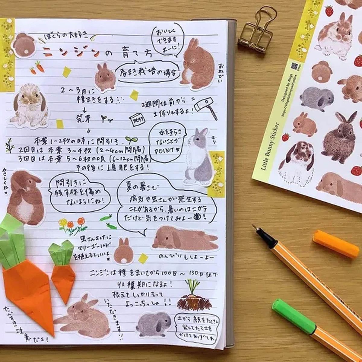 4 legs Sticker Sheet – Spring Rabbits