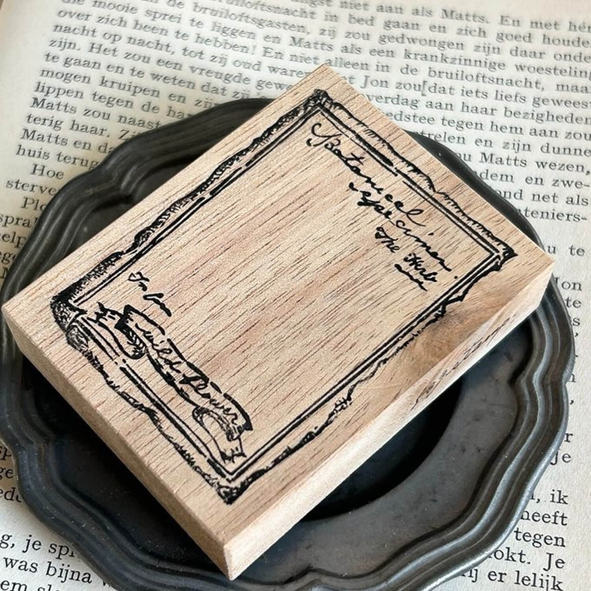 589stamp Rubber Stamp - Botanical Dictionary Frame
