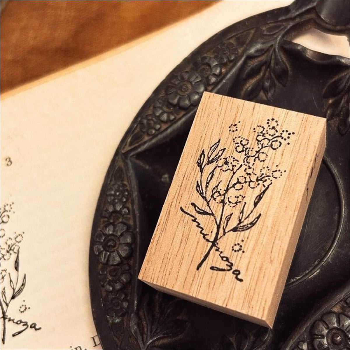 589stamp Rubber Stamp - Mimosa