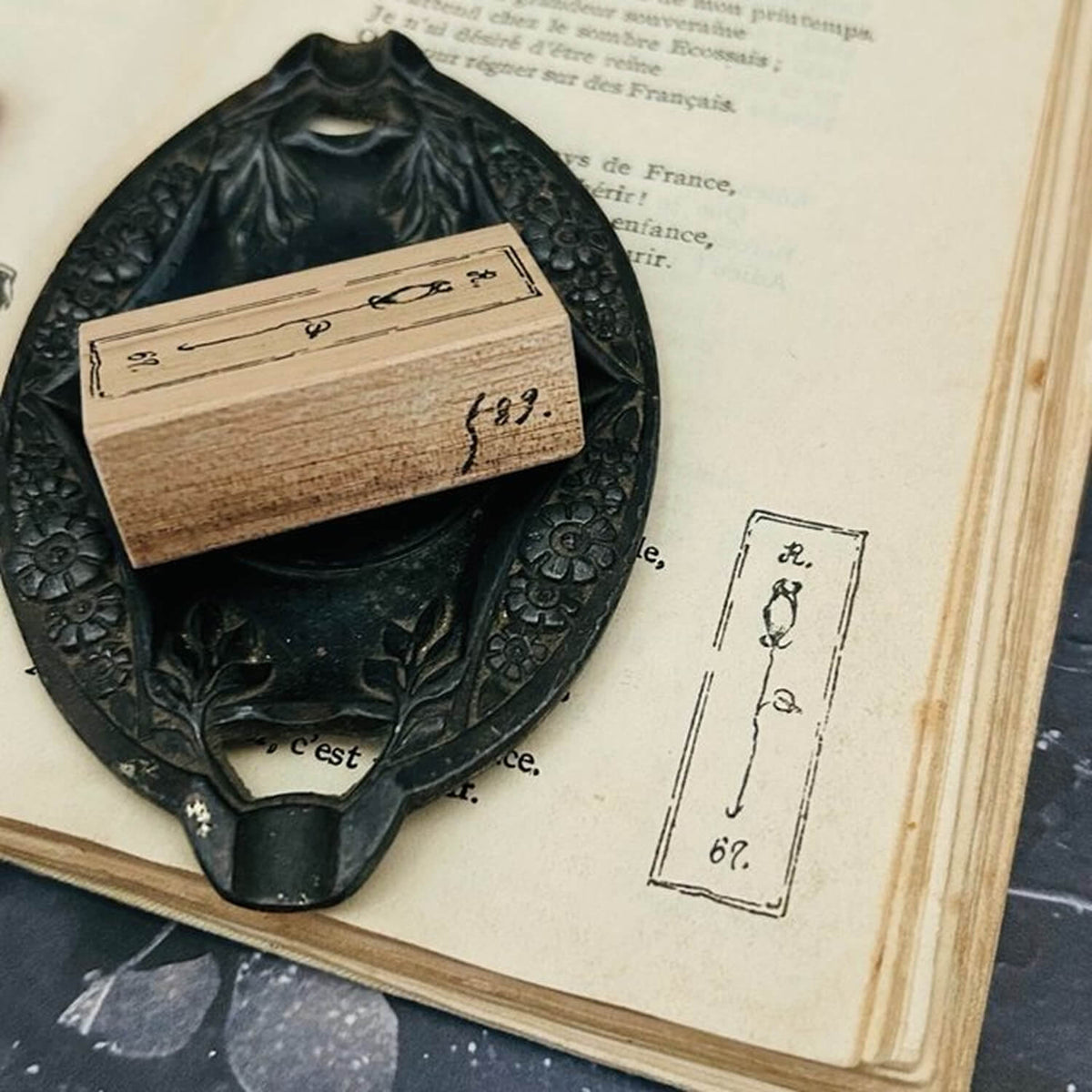 589stamp Rubber Stamp - Rose Bud