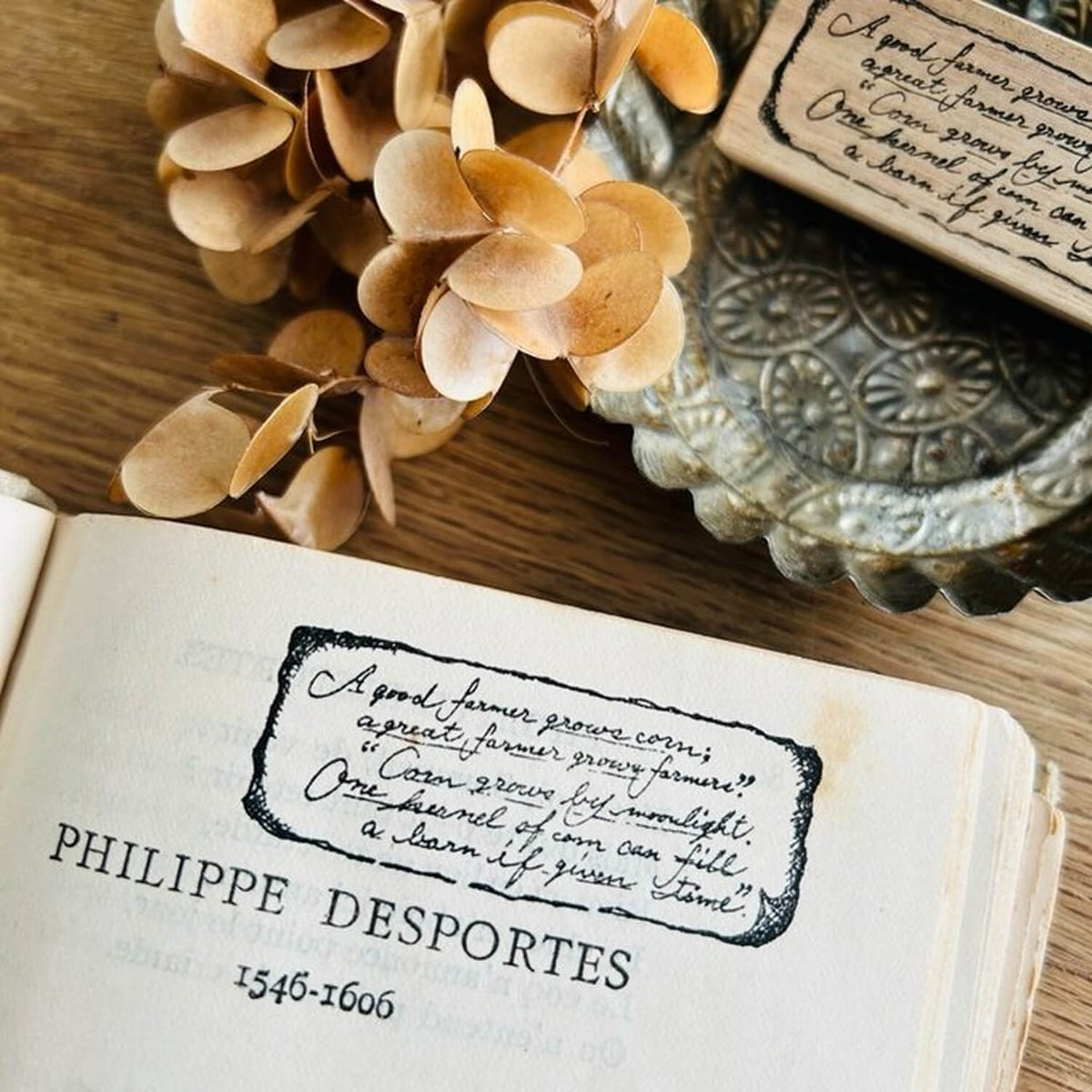 589stamp Rubber Stamp - Vintage-Style English Text