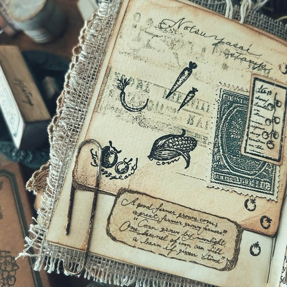 589stamp Rubber Stamp - Vintage-Style English Text