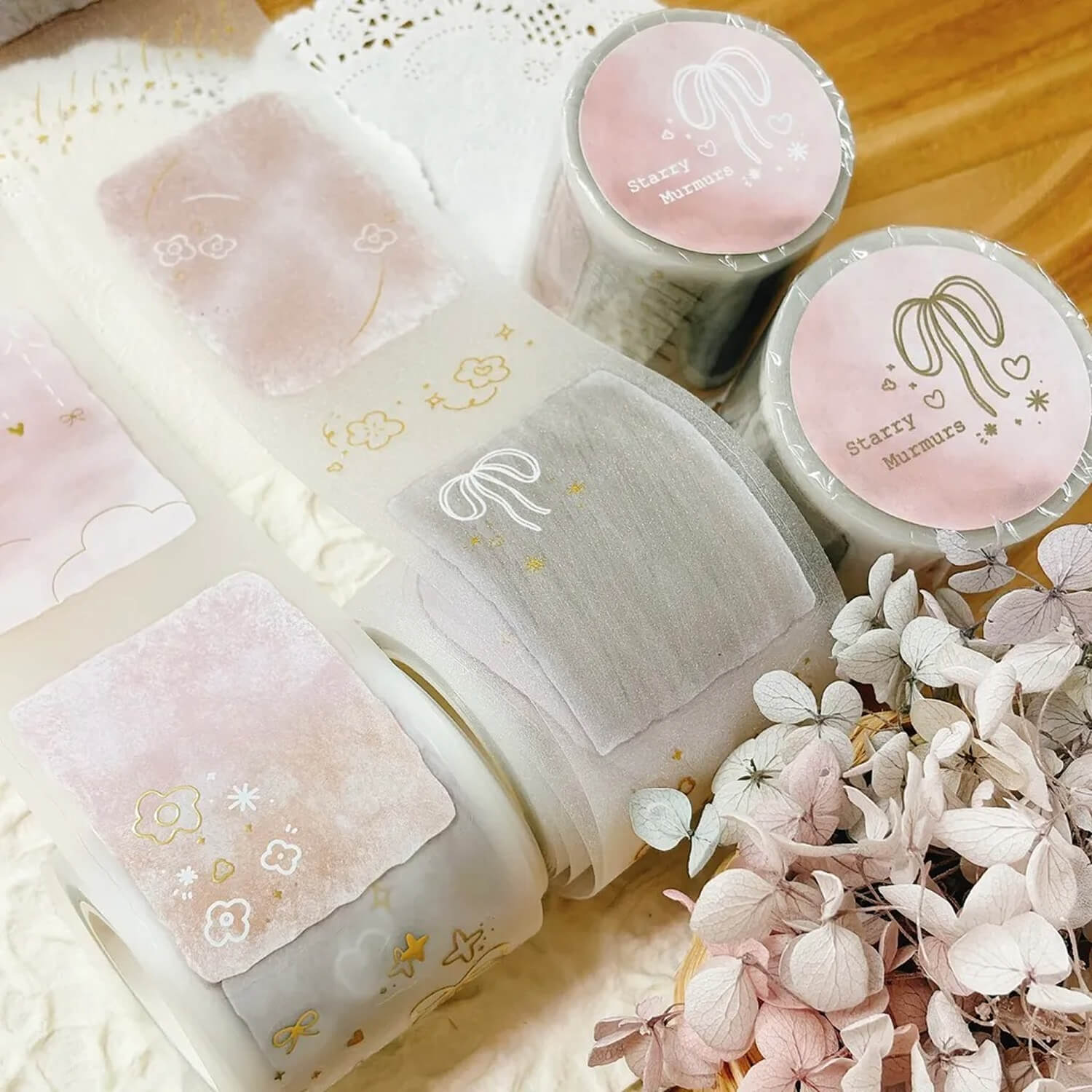 63penhouse x hairmo Gold Foiled PET Tape – Starry Murmurs