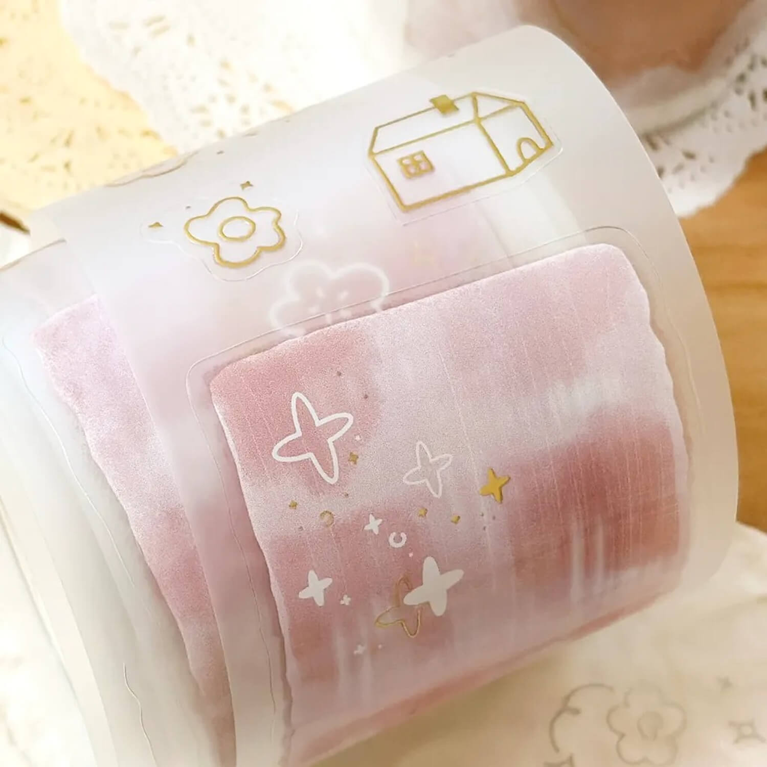 63penhouse x hairmo Gold Foiled PET Tape – Starry Murmurs